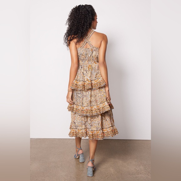 NWT Cleobella ‘Rosalie’ Tiered Midi Dress in Kaleidoscope Sz XS - Picture 6 of 16